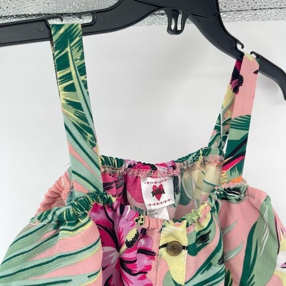 RMLA Girls Pink Tropical Floral Off Shoulder With Straps Maxi Dress Size 10 - Picture 6 of 13